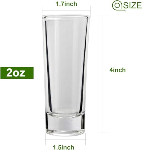Image of bellemax Classy Shot Glass for Espressos, Spirits & Liquors,Whiskey, Vodka Shot, Tequila Shot, Wine Tasting, Cocktail Pour, Bar Accessory & Home Decor Parties Glasses Set of 6 (BR-08)