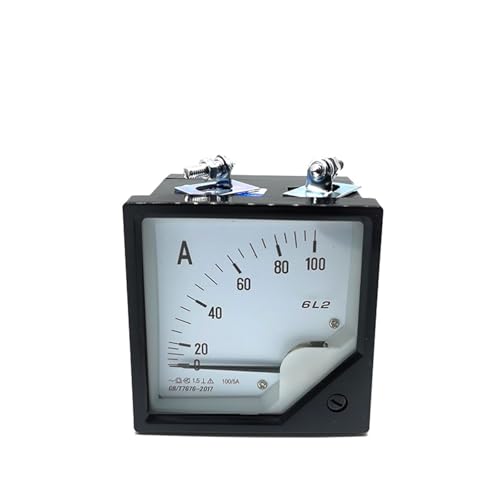 Medidor de amperios analógico 6L2 de 1,5 clases, con ajuste fino, 80 x 80 mm, panel de dial cuadrado, CA 30, 50, 75, 100, 150, 200, 250, 300, 400 y 500 A(200A)