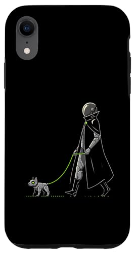 Dog Futuristic Robot Walker, SciFi Cyberpunk Canine Art Case for iPhone XR