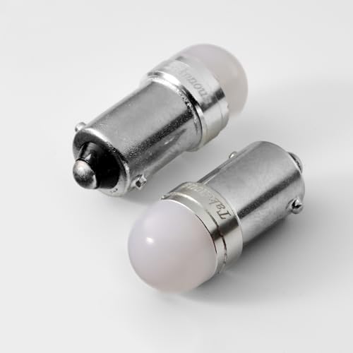 Takenous 竹村商会 BA9s led G14 12v 24v ルミナスルーセントバルブ 角マーカー用 ホワイト 2個セット (ホワイト)