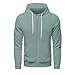 Mens Sweatshirts Tall Solid Color Zip Up Hooded Winter Jackets For Men Fashion Long Sleeve Cardigan Hoodies Fall Drawstring Outdoor Thick Coat Outerwear With Pockets Mint Green-M
