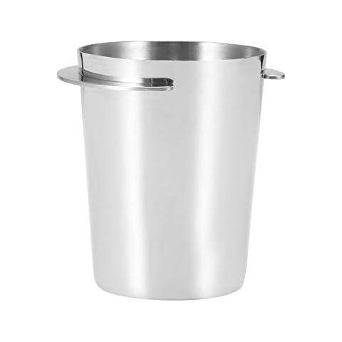 Weskjer Coffee Powder Cup,304Stainless Steel Powder Receiving Cup,for Kitchen Coffee Grinder,Soy Milk,Milk and Other containers-51mm Calibre Cover