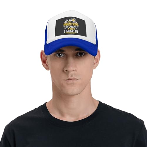 The Mountains are Calling and I Must Go Trucker Hat Snapback Mesh Baseball Cap Unisex 7