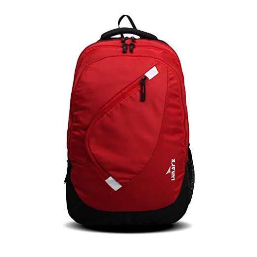 Lunar's Comet 35L Water Resistant Casual Backpack - 3 Compartments, Anti - Theft Internal Organiser, 1 Year Warranty (Red)