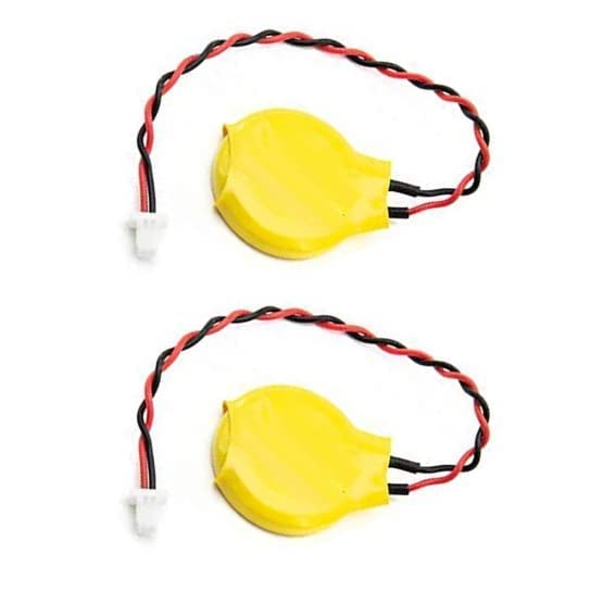 ANGEL E-COMMERCE® 2pcs CR2032 3V PLC BIOS CMOS Notebook Laptop Lithium Mother Board Battery 2 Pin Connector (Pack of 2)
