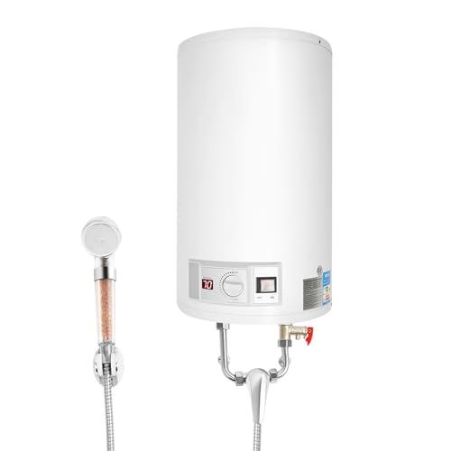 OUBUBY Warmwasserspeicher 50L, Speicher Wassererhitzer Wand Wassererhitzer Warmwasserspeicher Elektroboiler Bad Wassererhitzer LED Digitalanzeige 2kw Geeignet für Wohnungen, Friseursalons, Bäder