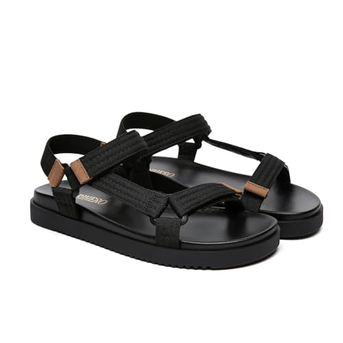 Image of Rihero Women's Flat Sandals Comfortable Open Toe Adjustable Strap Walking Footbed Sandals