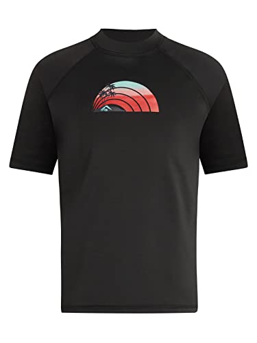 Kanu Surf Boys' Standard Vibrations Upf 50+ Sun Protective Rashguard Swim Shirt, Bora Bora Black #TOP27