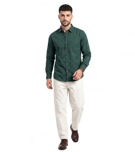 Image of Amazon Brand - INKAST Men Solid Cotton Shirt | Casual Wear | Basic Essential Plain Everyday & Office Wear | Full Sleeve | Regular Fit