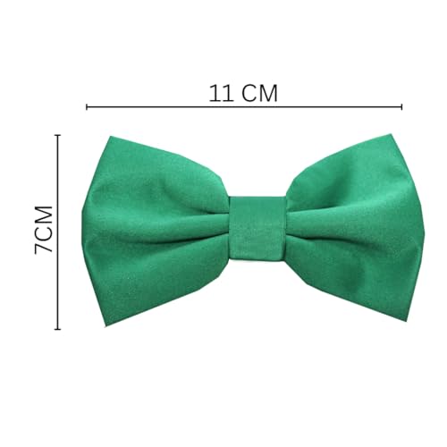 Image of Tie Studio Mens Formal Solid Bow tie | Satin | Microfiber | Standard Size | Premium fabric | Superior Clip Hold | Packaging - Box | Colour - Black Bow Tie (Set of 1)