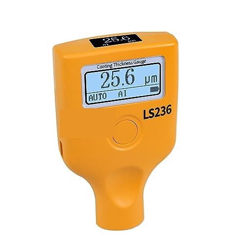 Medidor de Espesor de Pintura, Calibrador de Espesor de Recubrimiento LS236 para Partes de Automóvil con Pintura en Polvo, Seco, para Sustrato de Aluminio, Hierro y Plástico