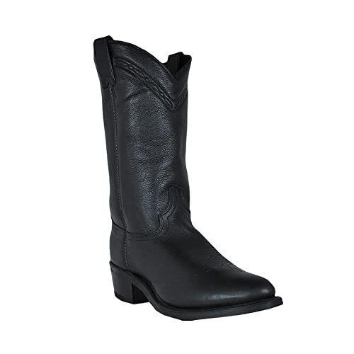 Abilene Men's 12in Black Cowhide Western Work Boots