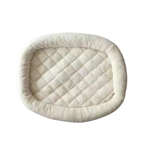 キン・フクロウ ペットベッド 猫型クッション 洗える 滑り止め付き 小型・中型・大型用 ホワイト (M 40*50CM, ホワイト)