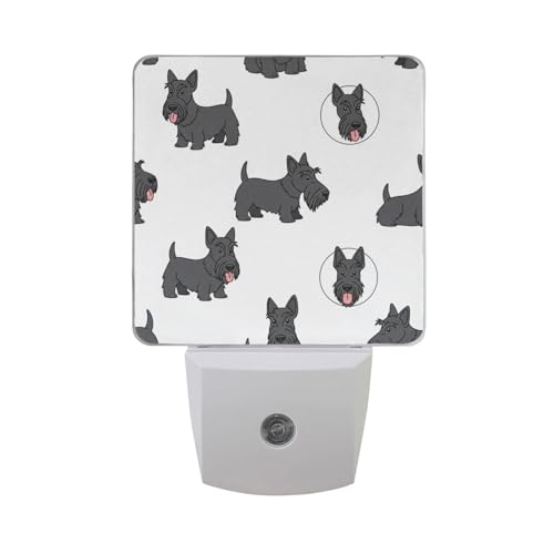 Lámpara nocturna LED para niños Aslsiy perro Terrier escocés miniatura 7