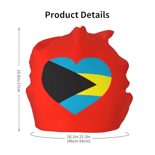 Love Bahamas Flag Children Hip Hop Knitted Hat Kids Elastic Leisure Knit Cap Warm Sleep Beanies Black2