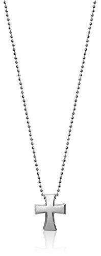 Alex Woo "Little Faith" Sterling Silver Solid Cross Pendant Necklace, 16"