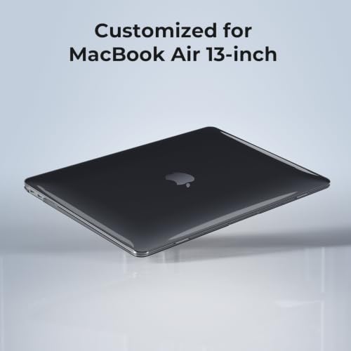 Image of EooCoo Case for MacBook Air 13 inch M1 2020-2018, Crystal Black