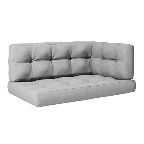 Vicco Palettenkissen Set, Grau, 3 Teile, zur Verwendung auf...
