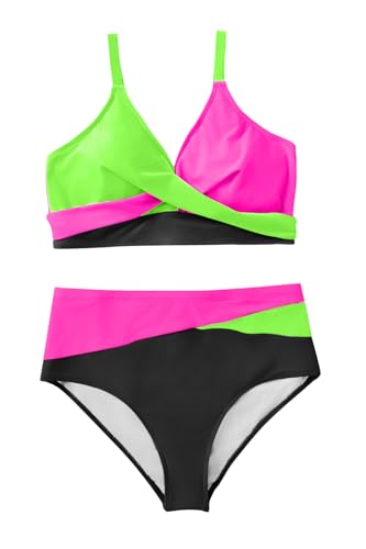 Tempt Me Plus Size Two Piece Swimsuit - Women High Waisted Bikini Set Tummy Control Bathing Suits4