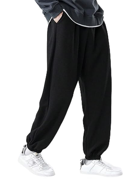 aurvy Solid Cotton Blend Men’s Athleisure Track Pants | Slim Fit Joggers with Elastic Waist & Side Pockets for Gym, Running & Casual Wear-picture-49