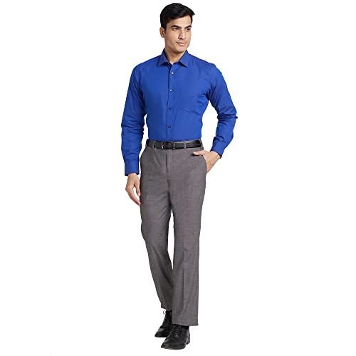 Image of Park Avenue Men's Terry Rayon Blend Fil-A-Fil Pattern Smart Fit Flat Front Formal Trouser