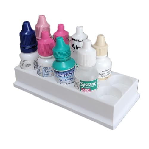 Znet3D Eye Drop Bottles Organizer & Storage – 10-Slot Holder (Black)