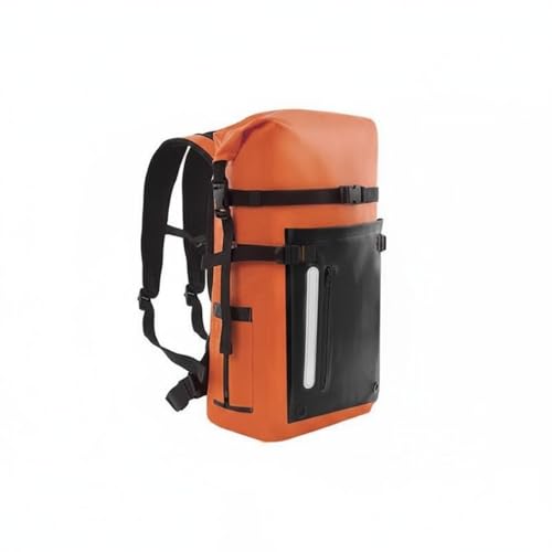 Xgdsnly Mochila Enrollable Impermeable Gran Capacidad Mochila de Montaña Impermeable Resistente Al Desgaste Bolsa para Natación, Deportes Acuáticos, Naranja, Naranja Con Negro, 30L