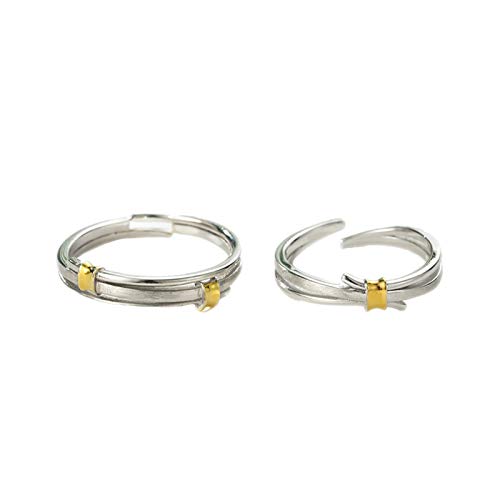 Bague homme femme ajustable KnSam au design nœud d'amour quotidien