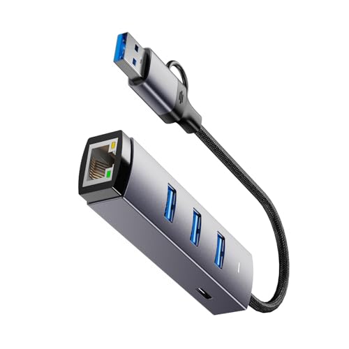 Hub USB de type C premium finition robuste avec Ethernet RJ45 Gigabit