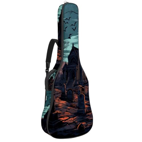 Housse de guitare acoustique Halloween pour trajets à pied et à vélo