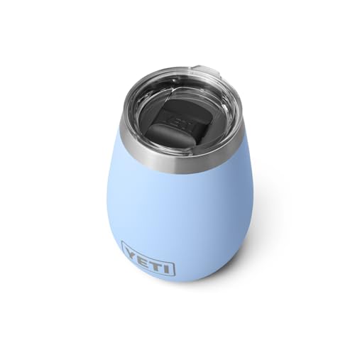 Image of YETI Rambler 10 oz Wine Tumbler, Vacuum Insulated, Stainless Steel with MagSlider Lid, Big Sky Blue