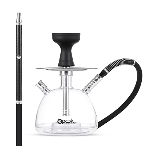 Chicha le Bocal EPOK - Chicha ronde en plastique - Narguilé transportable - Kit chicha complet avec un foyer silicone, un tuyau et une led - Facile à prendre en main, spécial débutant Cover