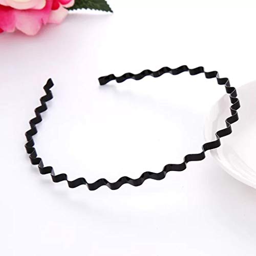 LuLyL 8 Stuks Metalen Hoofdband Zwart Lente Wave Hoofdband Hoofdband Multi-Style Unisex Haarbanden Hoofdband Accessoires… - Image 4