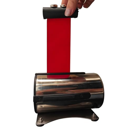 Magnetic Queue Barrier Belt 2/3/5 M Wall Mounted Retractable Red Security Belt Suitable Adsorbed on Thick Iron(5M/16.4FT)