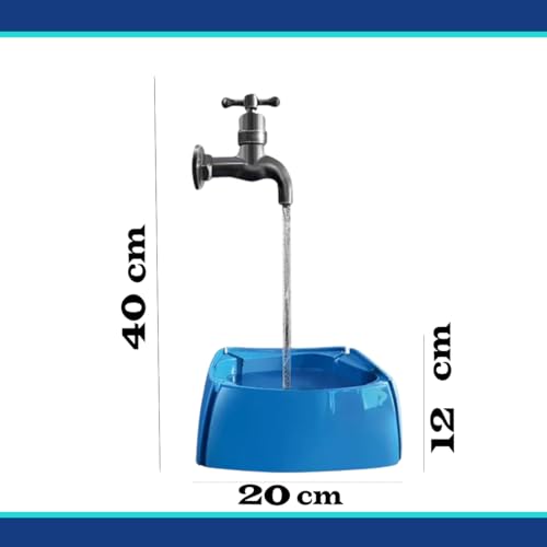 Bebedouro Torneira Magica Automatico Gato Fonte 1 Litro 127/220v Mec Pet Azul