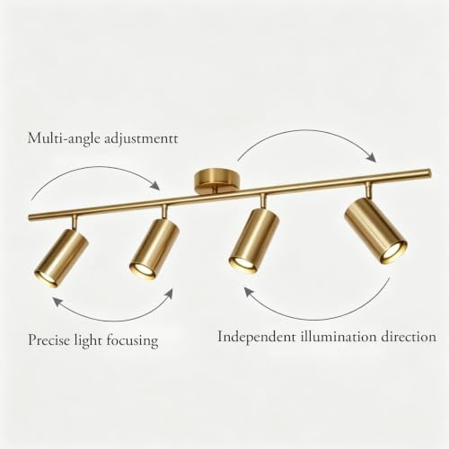 Accesorios de iluminación de riel modernos foco latón techo interior 4