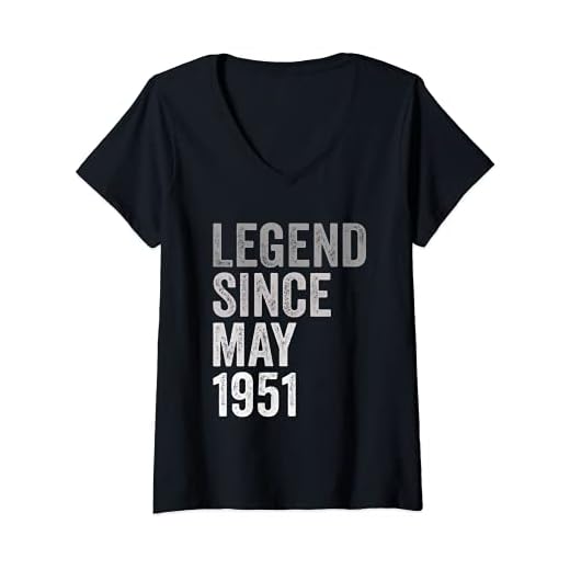 Mujer Leyenda Desde Mayo de 1951 Año de Cumpleaños Camiseta Cuello V