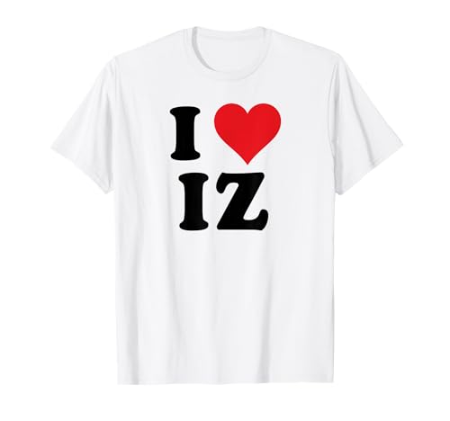 Photo de I Heart IZ Initials I Love I.Z. First And Last Name I Z T-Shirt