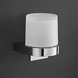 Bürstenking Seifenspender mit Kristallglas satiniert für Flüssigseifen Chrom – 150 ml...