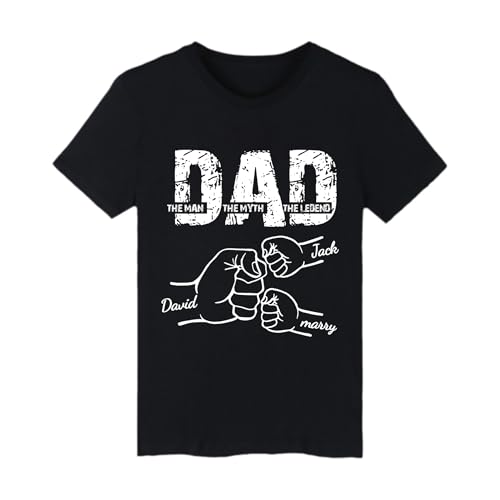 Camicia Personalizzata Fist Bump Dad per la Festa del papà The Man The Myth The Legend T Shirt per la Festa del papà Felpa con Cappuccio per Nonno Camicia Personalizzata Fist Bump Dad per la Festa del papà The Man The Myth The Legend T Shirt per la Festa del papà Felpa con Cappuccio per Nonno