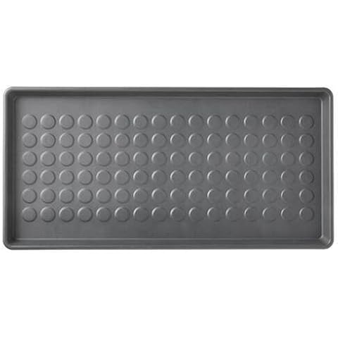 PaMeer Heavy Duty Shoe Tray, Shoe Mat, Waterproof Drip Trays Indoor & Outdoor, Multi- Purpose Boot Mat For Boots, Shoes, Pets, Garden_ Plastic Tray_ Grey _71x35 cm Cover