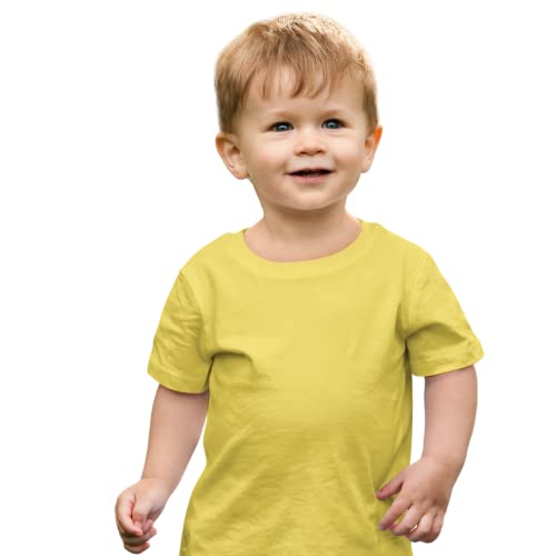 Image of Boys Tshirt Tshirts for Kids Boys Kids t Shirts fr Boys Organic Cotton Short Sleeves Round Neck Regular Fit T-Shirt for Baby Boy Solid Plain T-Shirts Boy