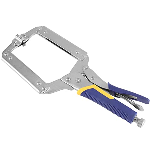 Image of HOZEON 3 PCS 14 Inch C Clamp Locking Pliers, Heavy Duty Welding C Clamp Pliers with Swivel Pads, Vise Grip Locking Pliers Face Clamps for Woodworking, Welding, Building