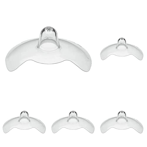 Image of Medela Contact Nipple Shield, 16mm Extra Small, Nippleshield for Breastfeeding with Latch Difficulties or Flat or Inverted Nipples, Made Without BPA (Pack of 5)