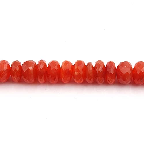 LKBEADS Carnelian Rondelles Beads perles naturelles pour création collier et bracelet