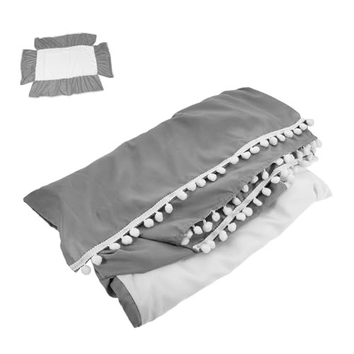 KOMBIUDA Falda de Mini Valla de de Cama Mini Paleta de Cama de Polvo Falda para Falda Cubre Accesorios para algodón Light Grey