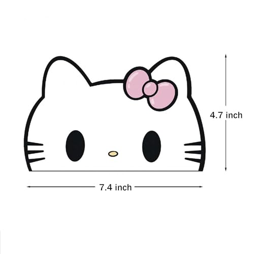 Anime Car Sticker Reflective Car Bumper Sticker,Kawaii Car Accessories Car Window Decals,Cute Hood Decals for Cars (Cat)