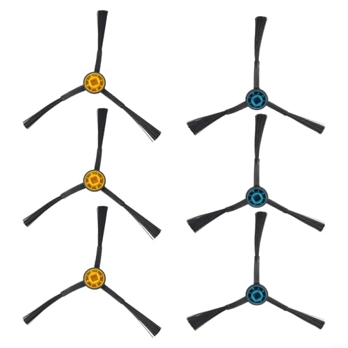 Comgooldool Cepillos laterales de repuesto para robot aspirador Midea-M7 y M7-Pro, paquete de 6, cerdas de limpieza de bordes, apto para modelos M7/M7 Pro, fácil de instalar y quitar