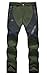 Produktbild YSENTO Herren Wanderhose Wasserdicht Outdoorhose Softshellhose Winter Warm Gefüttert Skihose Snowboardhose Winddicht Trekkinghose mit Reißverschluss Taschen(Grün,30)
