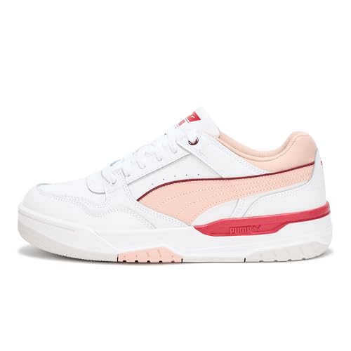 PUMA Women's Rebound Retro Shoes, White-Rose Quartz-Feather Gray, 5.52